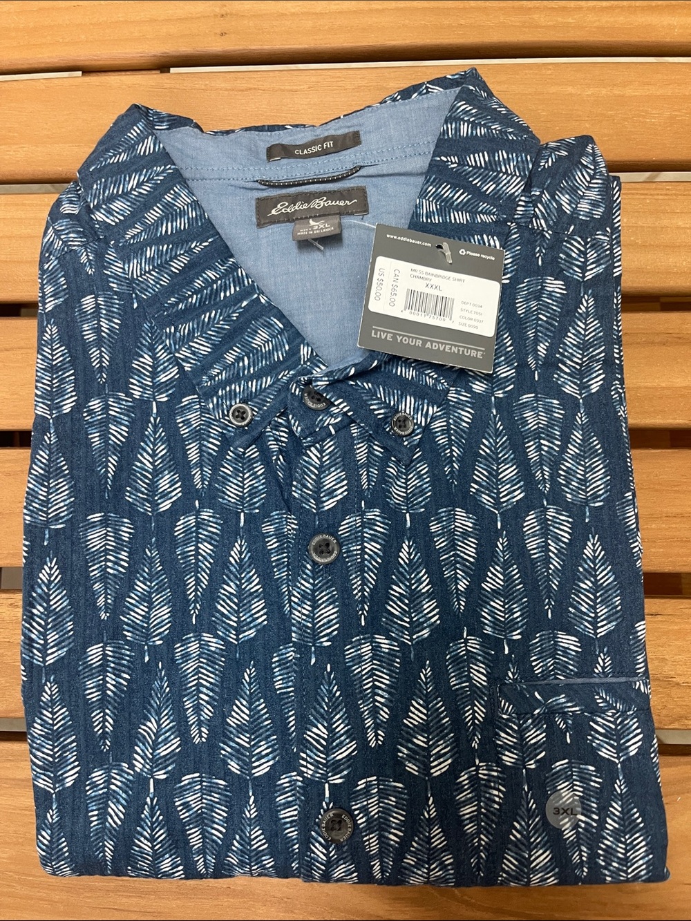 Eddie Bauer Mens Short Sleeved Button Shirt
